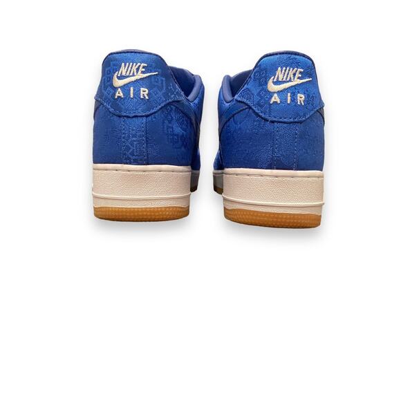 Nike Air Force 1 Premium x CLOT Royal Silk 2019 Size 10 Edison Chen Blue - Picture 4 of 10